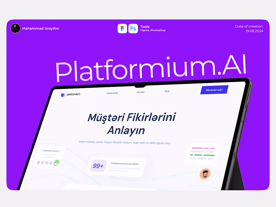Cover image for Platformium.AI – UI/UX Design for AI Platform