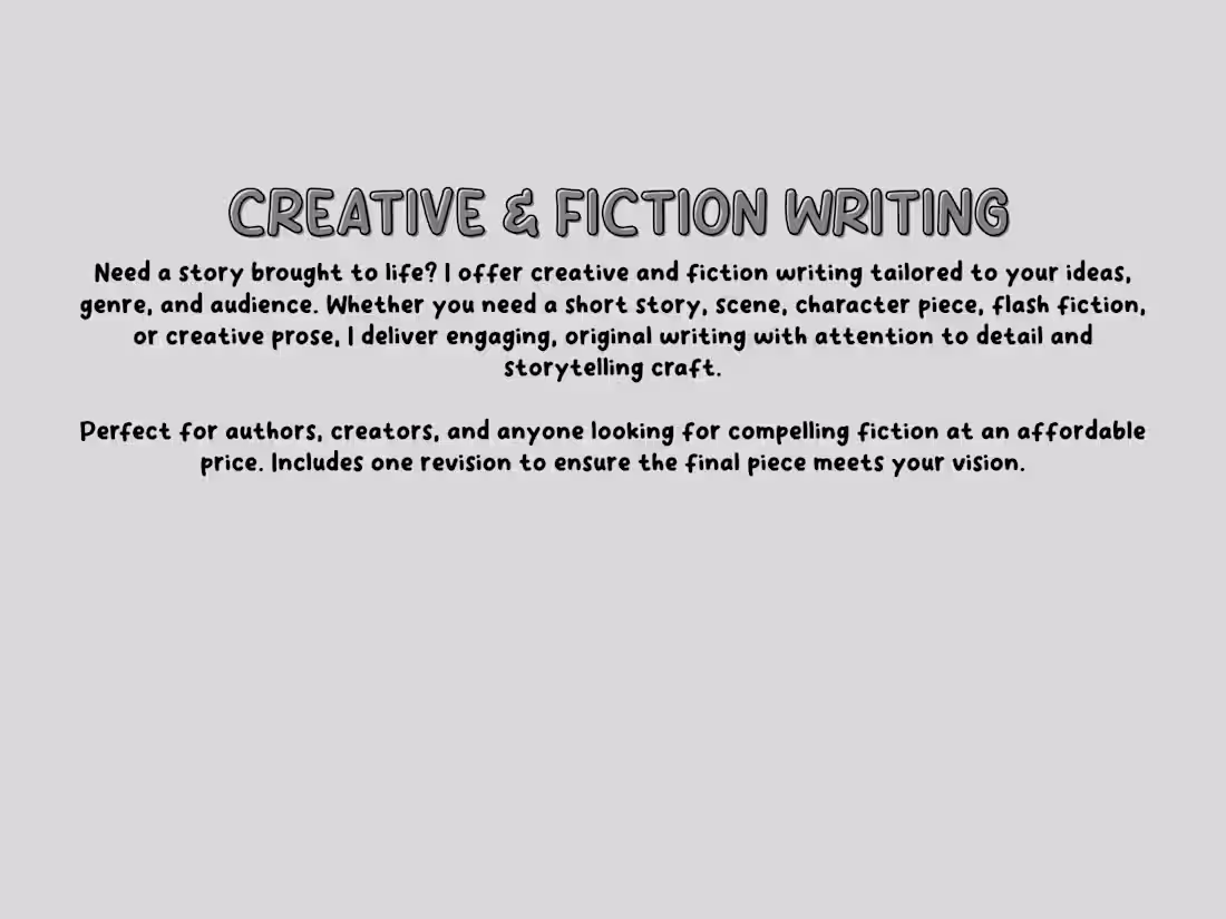 Cover image for Creative & Fiction Writing