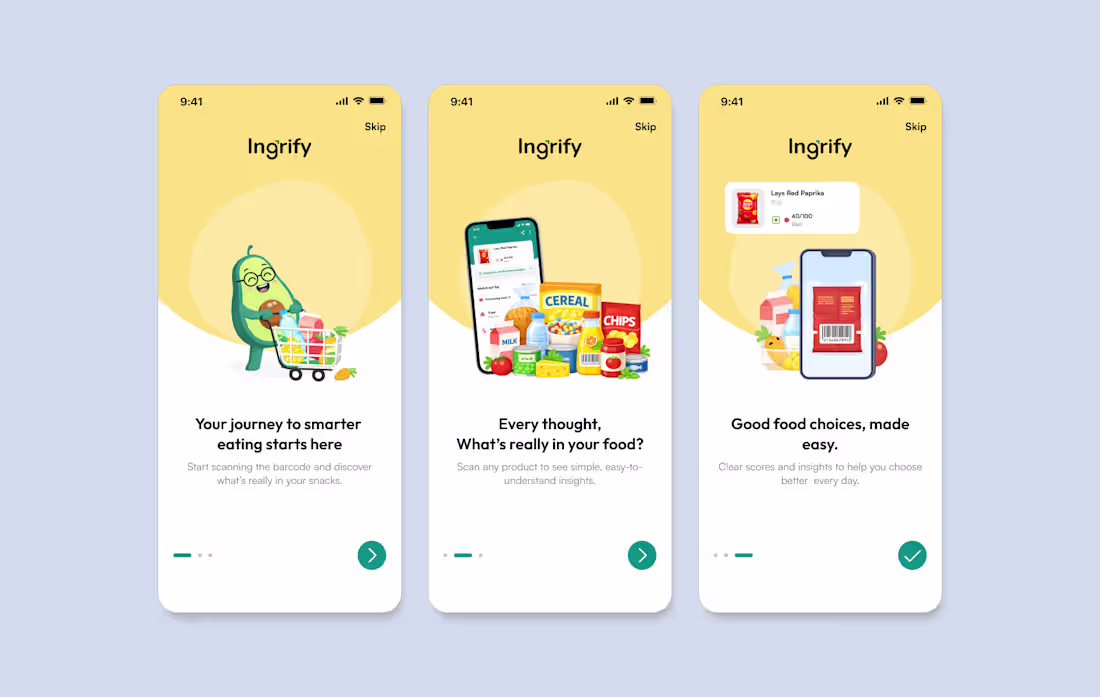 Cover image for Ingrify – AI-Powered Food Insights App Design