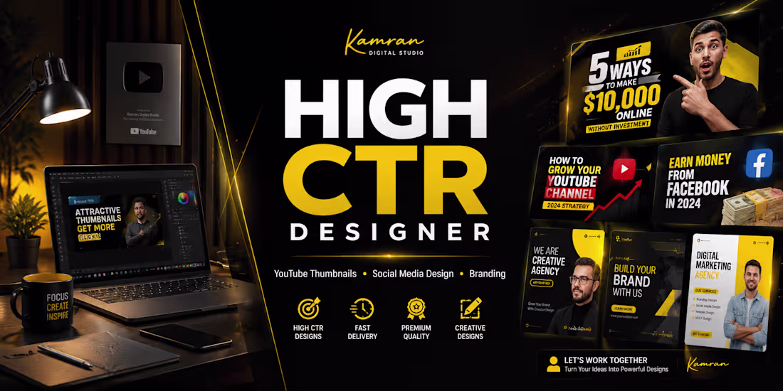 Cover image for High CTR Designer — LinkedIn Banner Concept