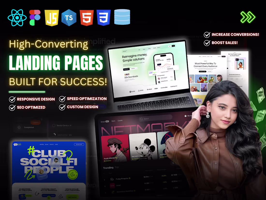 Cover image for High-Converting Landing Page Design & Development |SEO Optimized