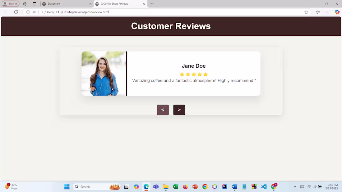 Cover image for sample review page