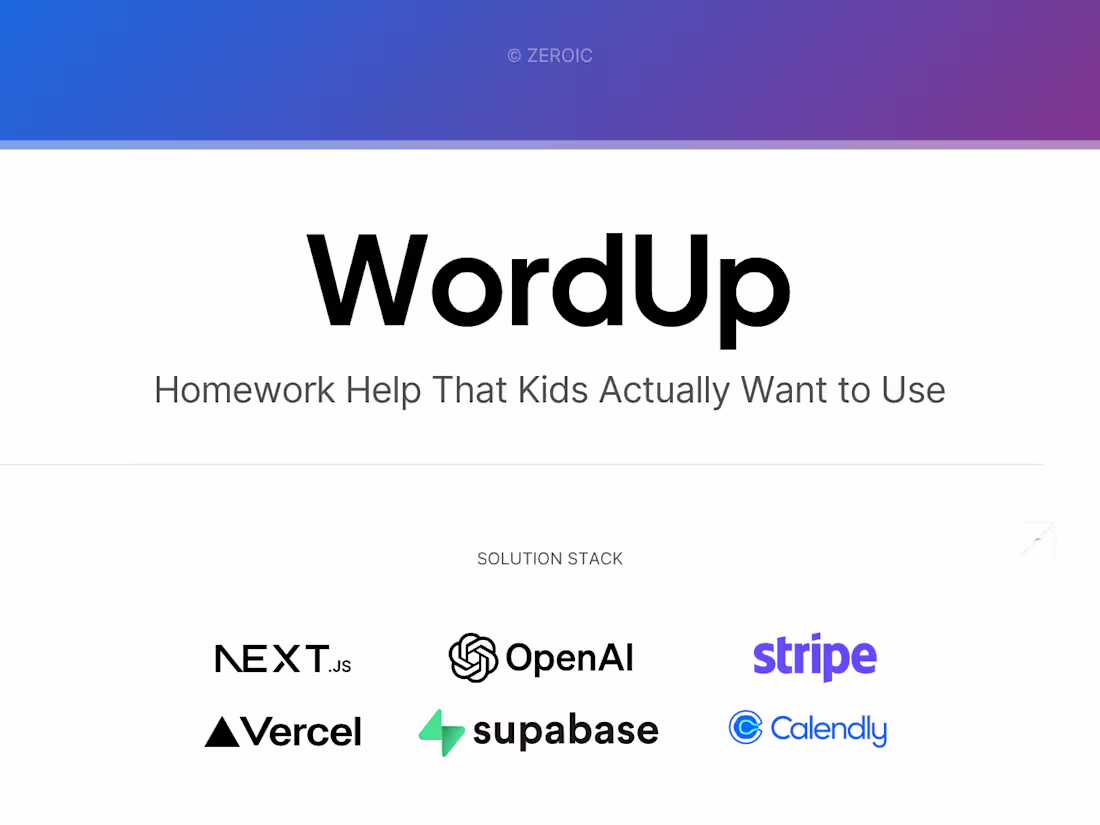 Cover image for WordUp: Vertical AI for K-8 Education