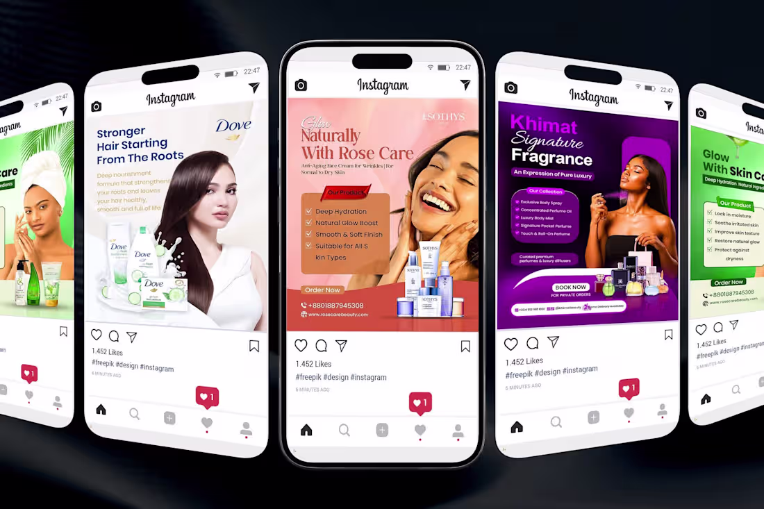 Cover image for Explore Stunning Instagram Designs for Beauty Brands on Behance