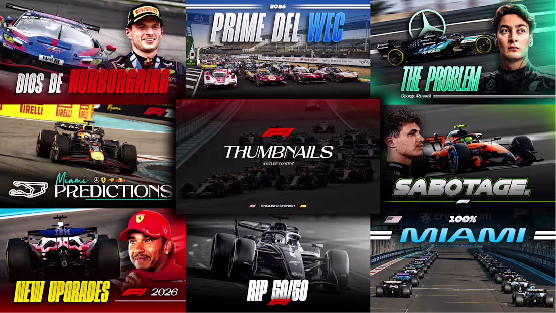 Cover image for F1 YouTube Thumbnails — Motorsport