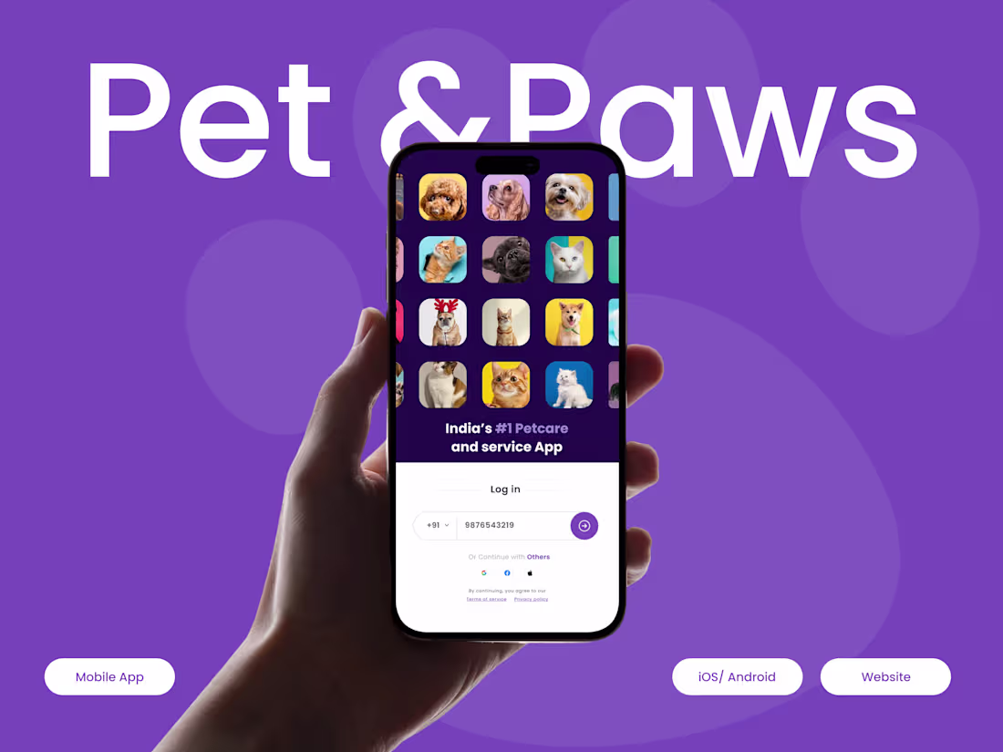 Cover image for :Pet Grooming & Care App