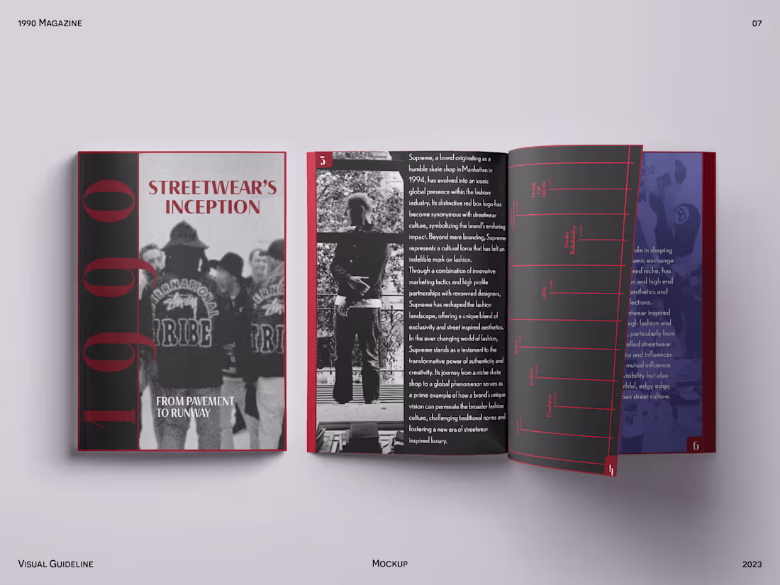 Cover image for BRAND VISUAL IDENTITY FOR 1990 MAGAZINE 