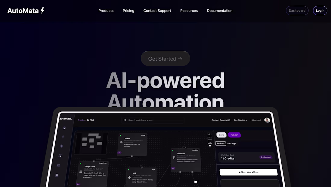 Cover image for AutoMata : AI Workflow Automation Platform 