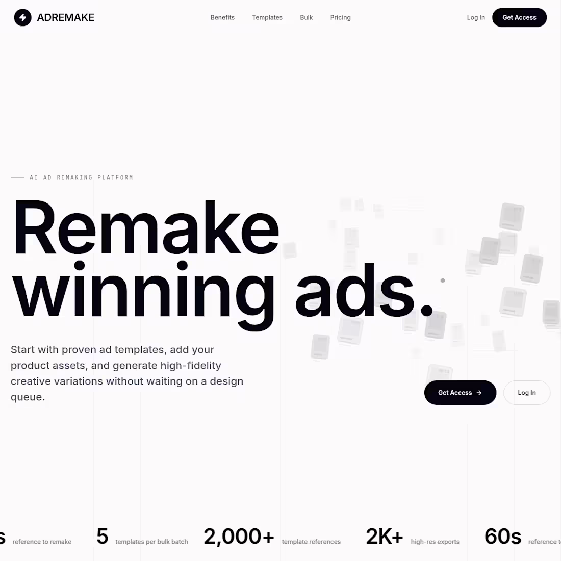 Cover image for Adremake.com, remake any ad with