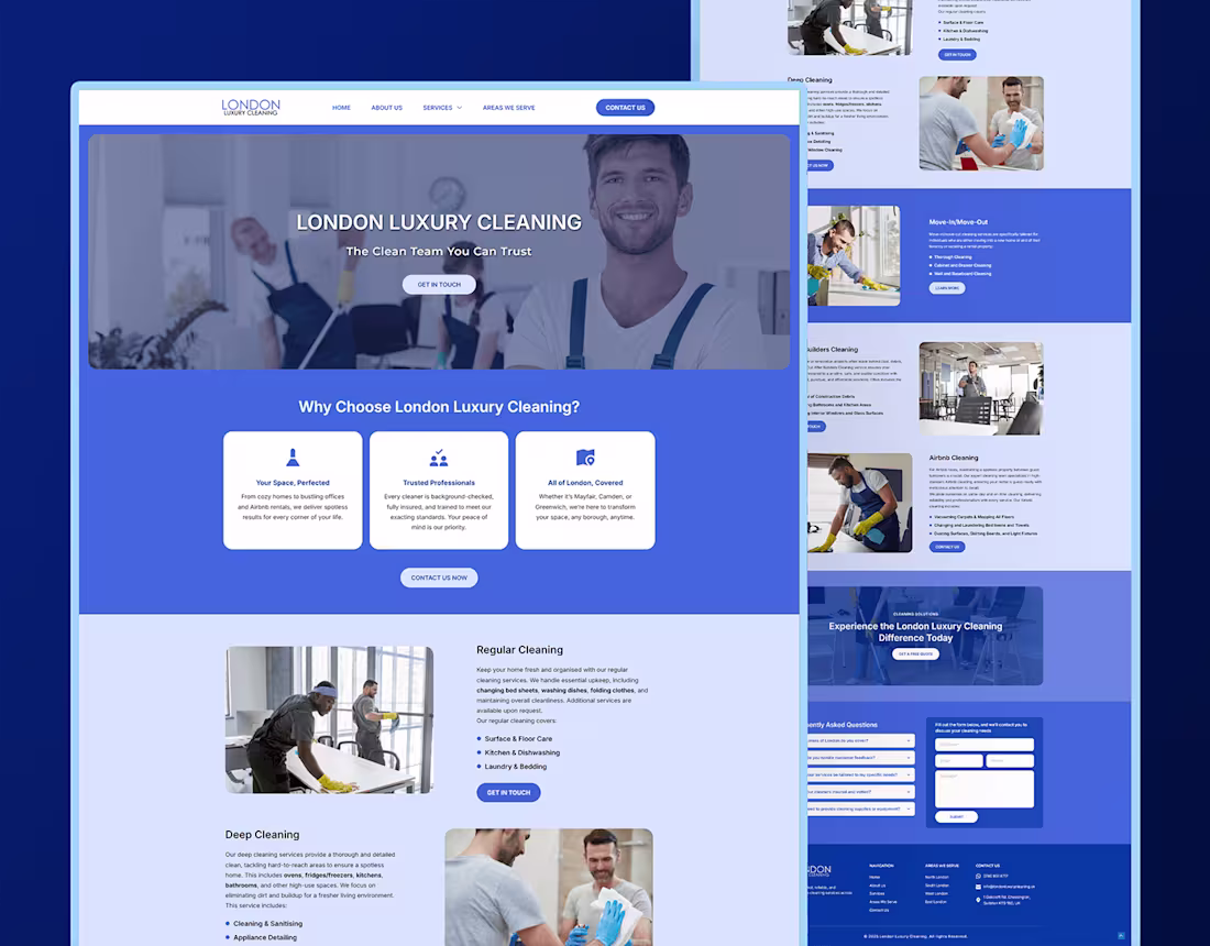 Cover image for Cleaning Company Website Design