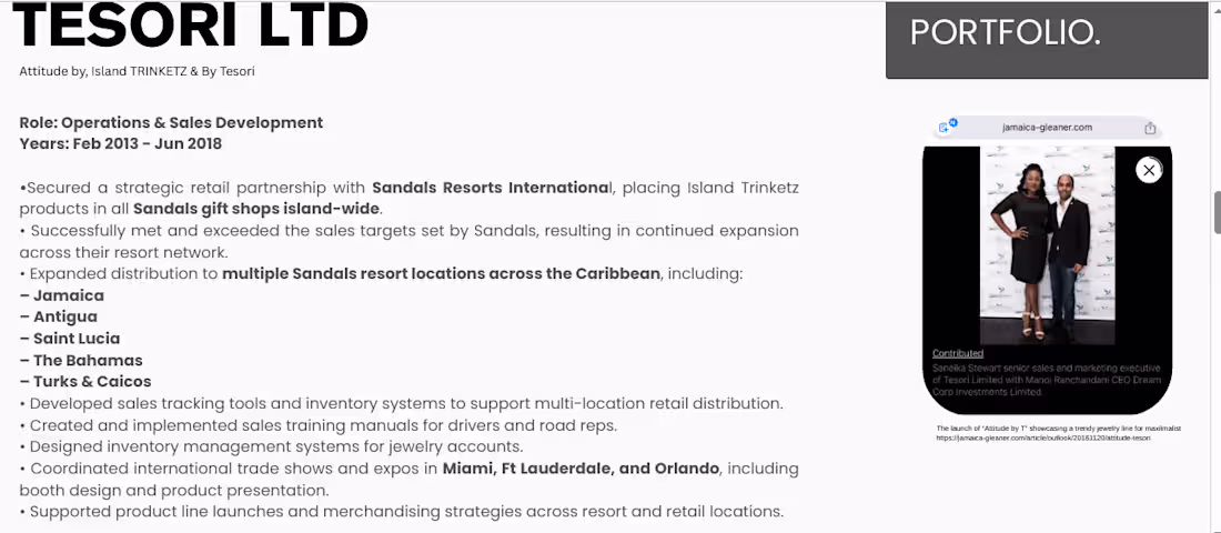 Cover image for Caribbean Retail Expansion & Sales