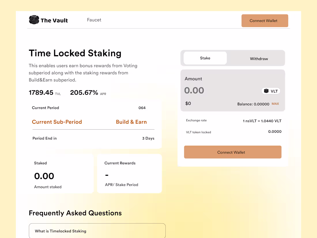 Cover image for The Vault- Staking Dashboard