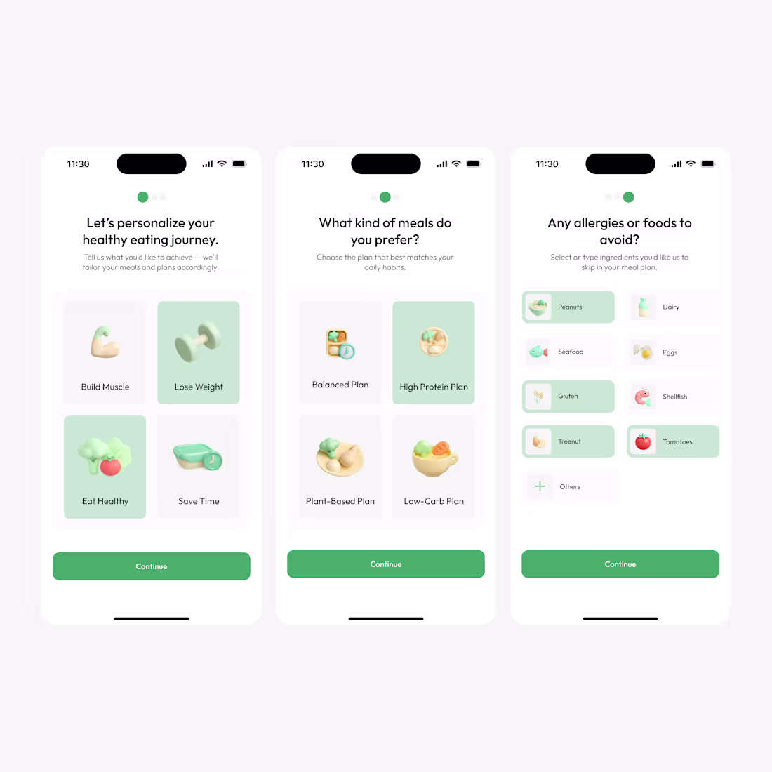 Cover image for 🍃 Healthy Meal App – Personalized Onboarding Experience Ove...