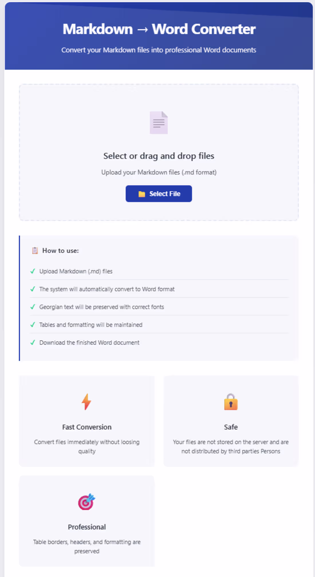 Cover image for Markdown to DOCX Converter
A web-based