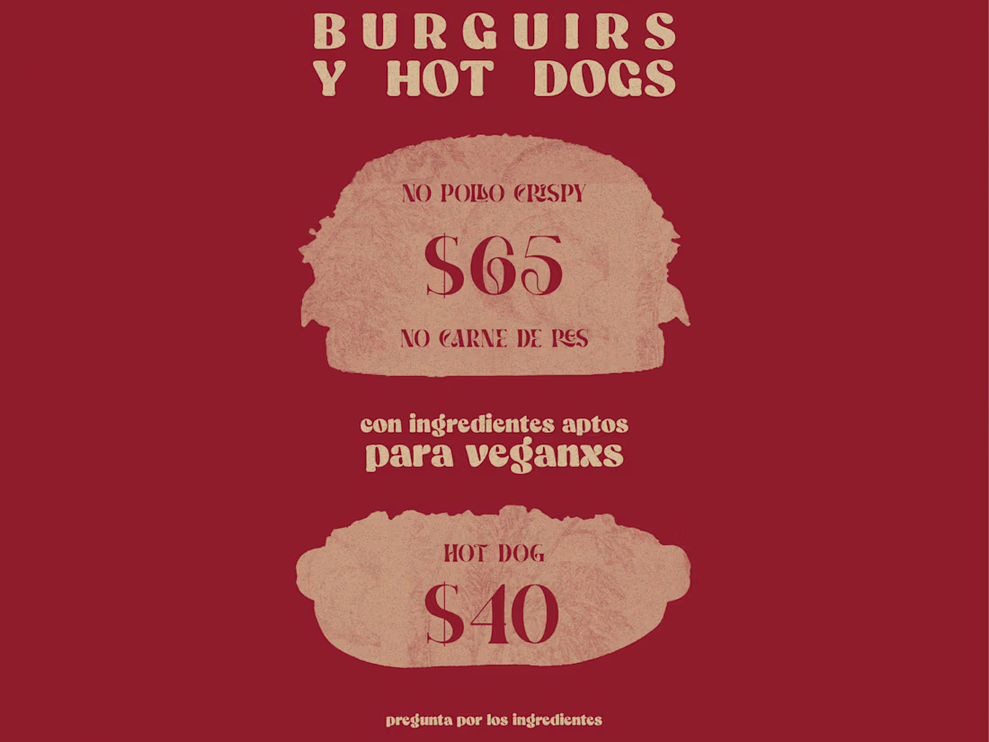 Cover image for Visual Identity for vegan burgers and hotdogs