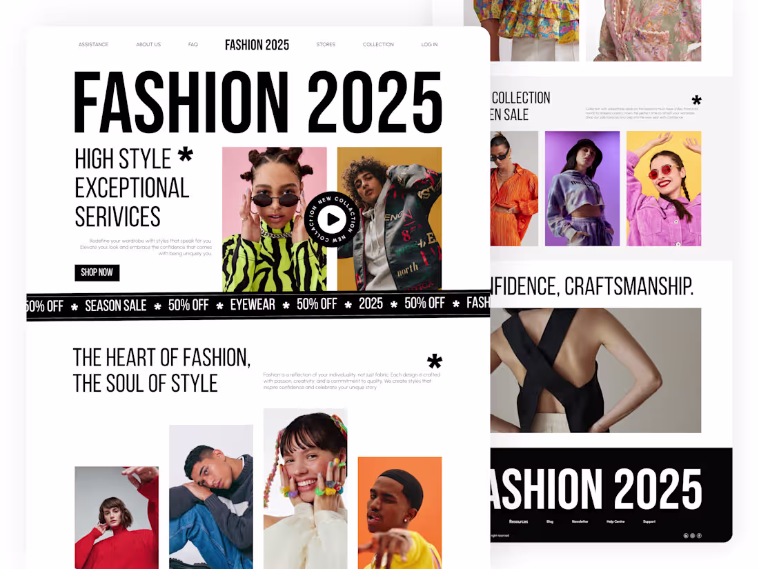 Cover image for Modern Fashion Clothing Landing Page
Designed