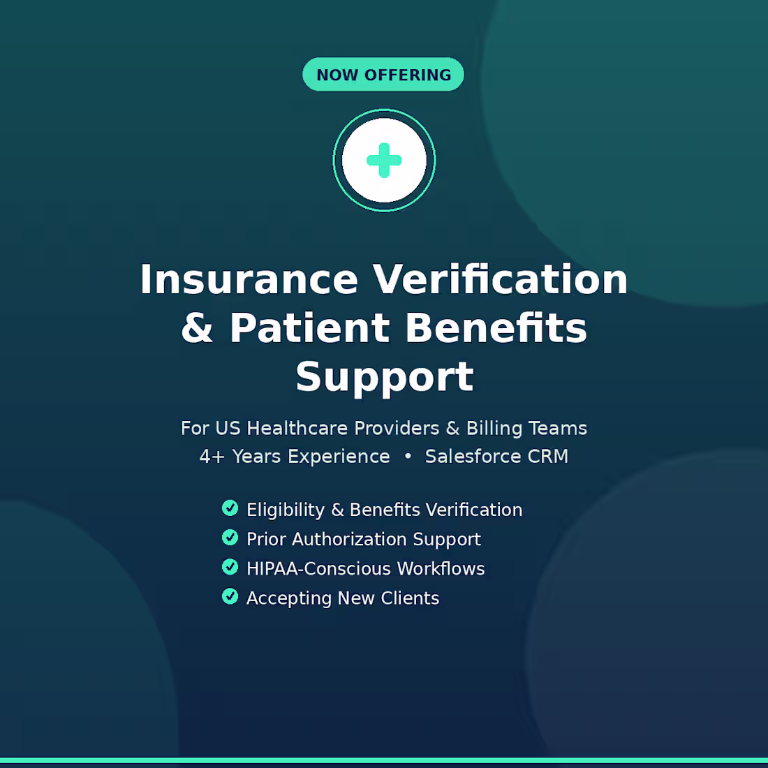 Cover image for 🩺 Now offering: Insurance Verification
