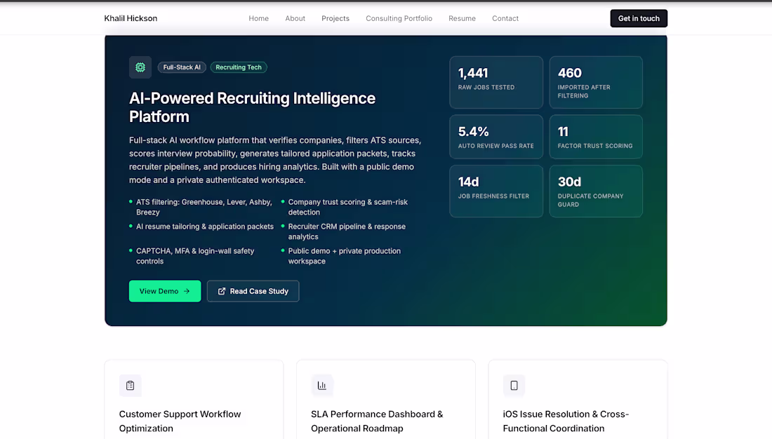 Cover image for AI recruiting intelligence platform combining