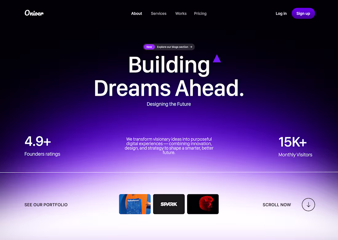 Cover image for Dark-gradient hero section