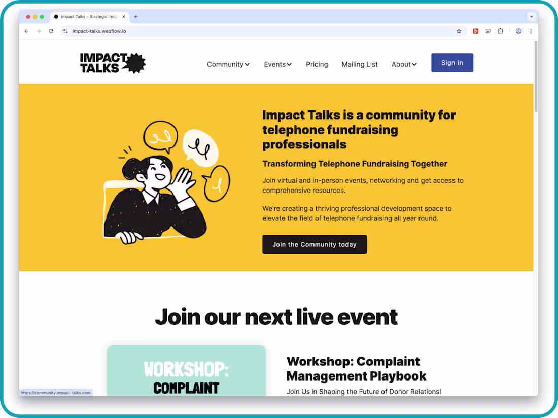 Cover image for Rich Webflow CMS for an important cause