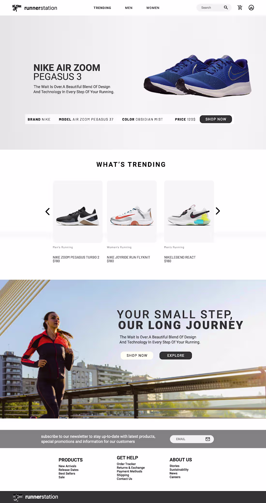 Cover image for E-commerce single page web design