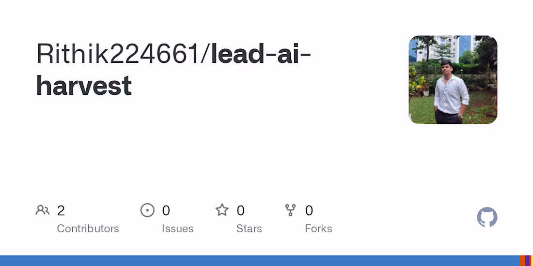 Cover image for Lead AI Harvest - Intelligent Lead Generation Tool