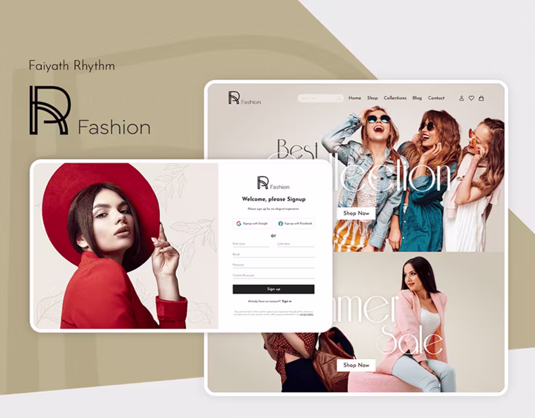 Cover image for Fashion Minimal Concept Web UI design on Behance