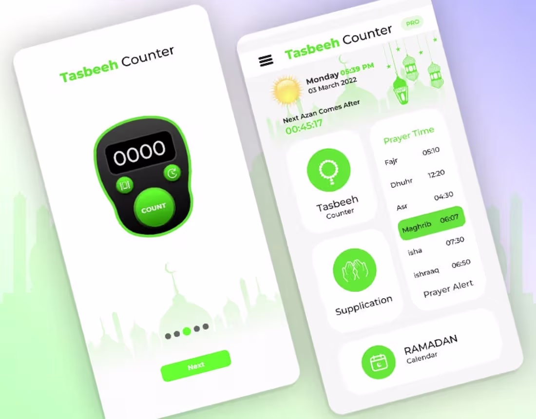 Cover image for Tasbeeh Counter App Home Screen