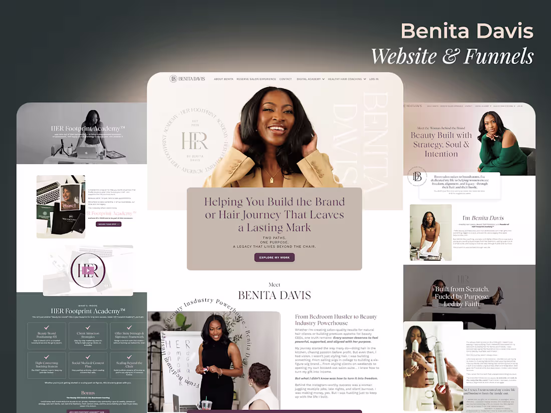 Cover image for Kajabi Website & Funnel Design for Benita Davis