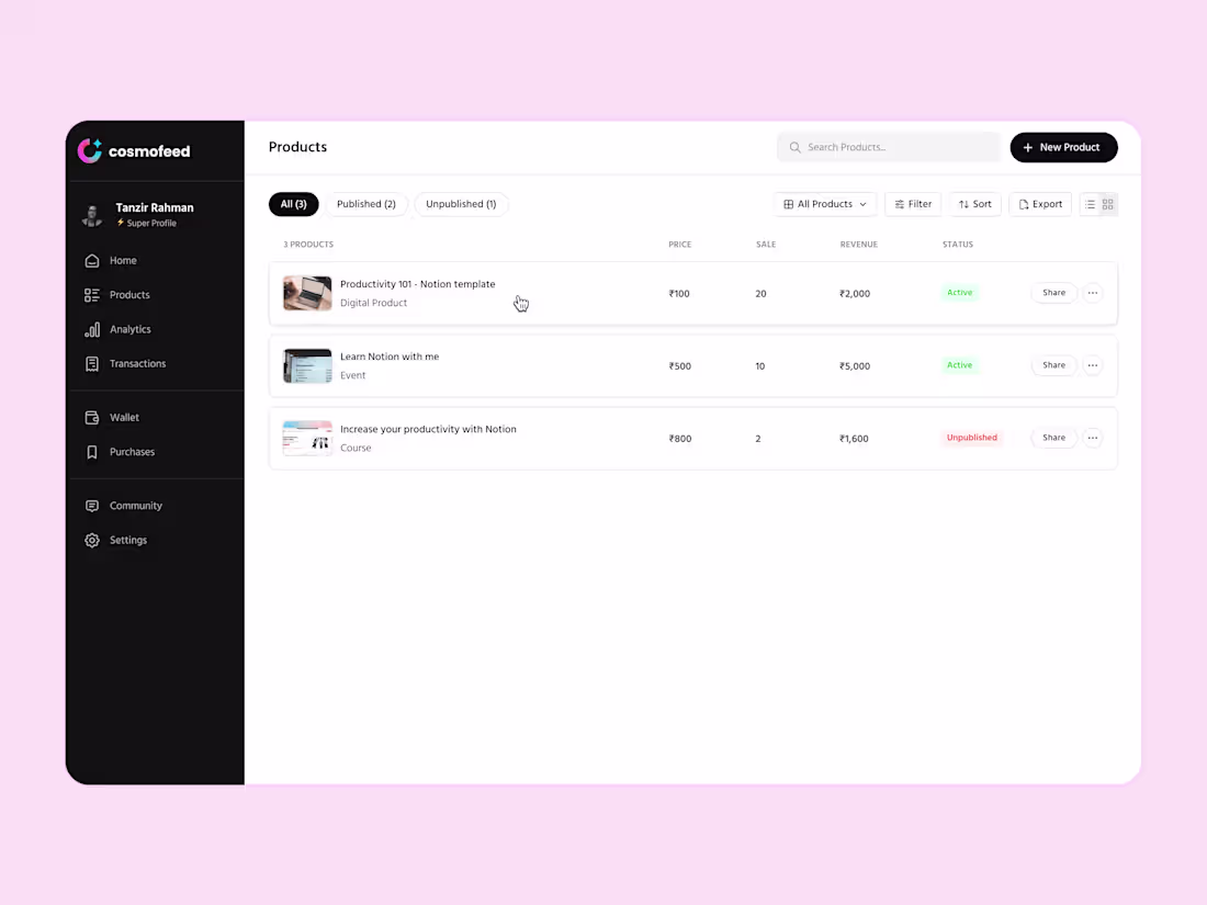 Cover image for Product Listing Page - SaaS Web Design