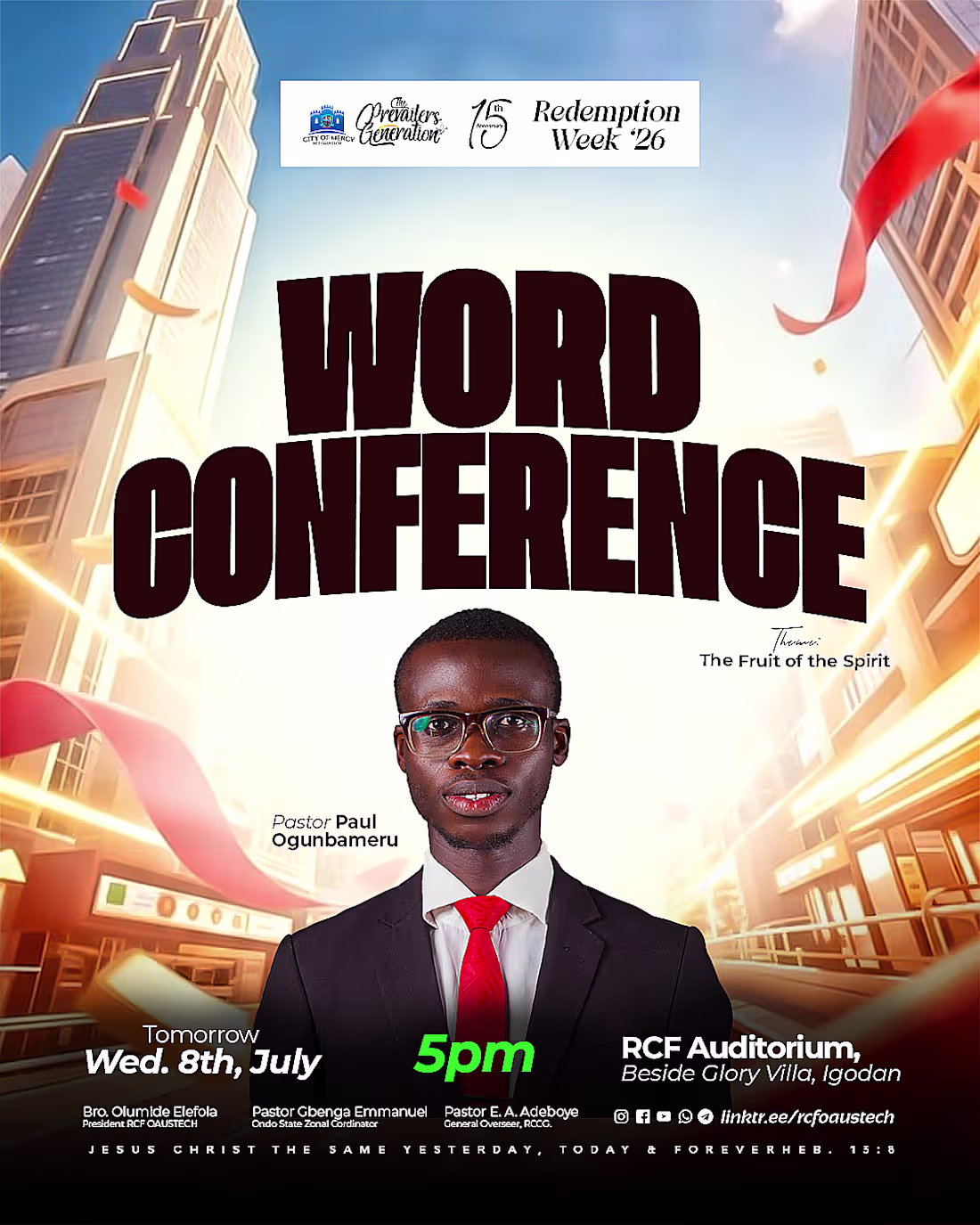 Cover image for This is a flyer I did for a church, It is there Word Confere...