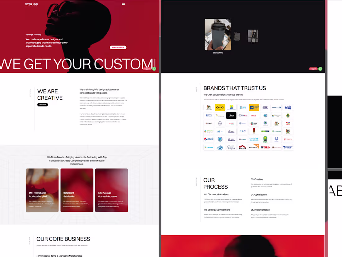 Cover image for Website Design + Development for a Branding Company