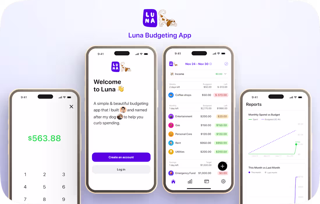 Cover image for Luna Budgeting App