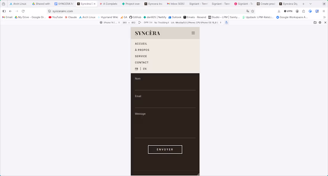 Cover image for Marketing agency Syncera's main website