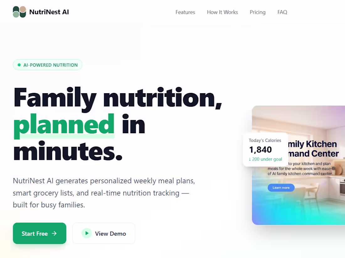 Cover image for AI-powered family nutrition & meal