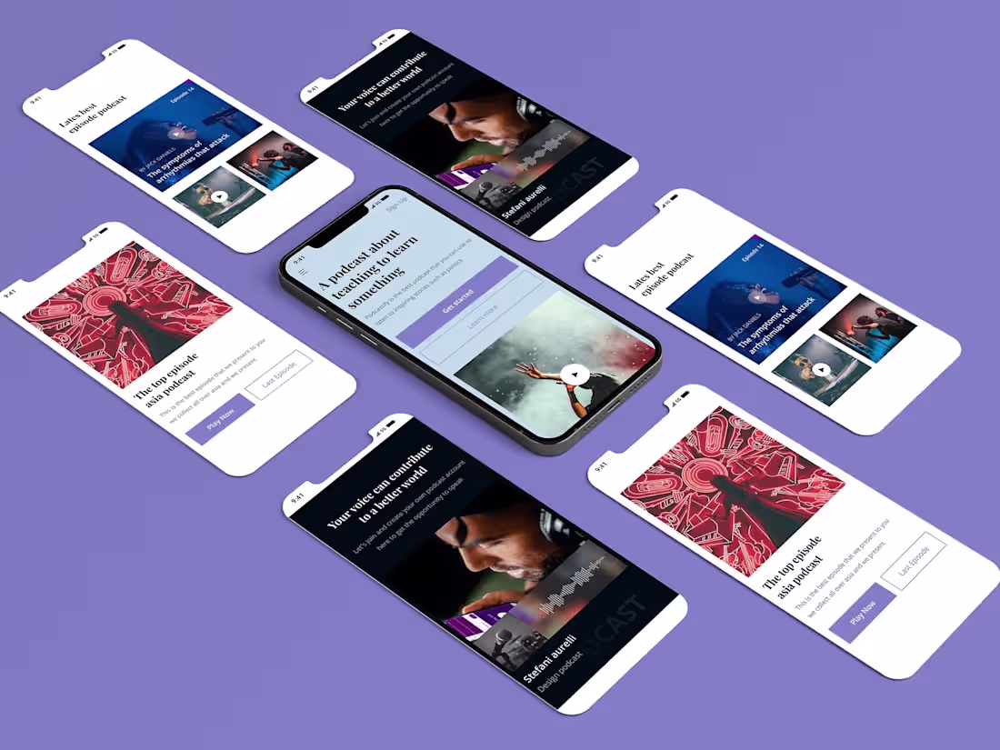 Cover image for Podcastify Landing Page UI Design