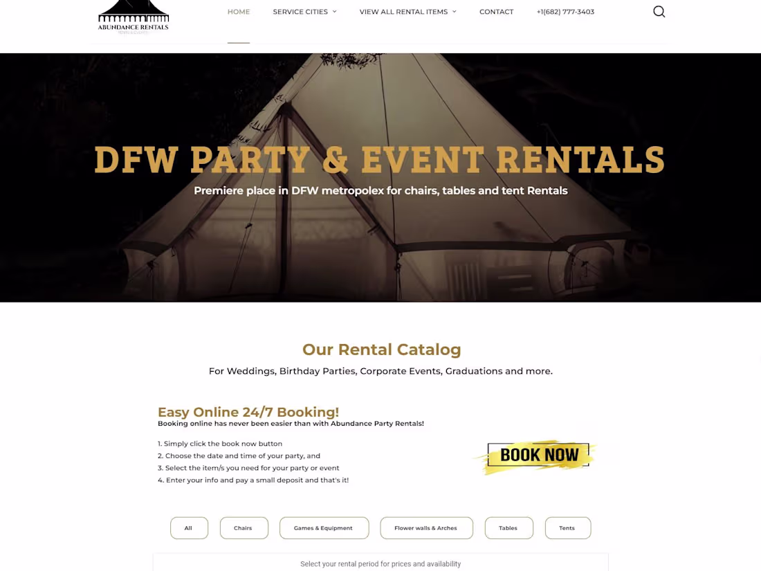 Cover image for The Abundance Rentals |Premium Party and Event Rentals in DFW