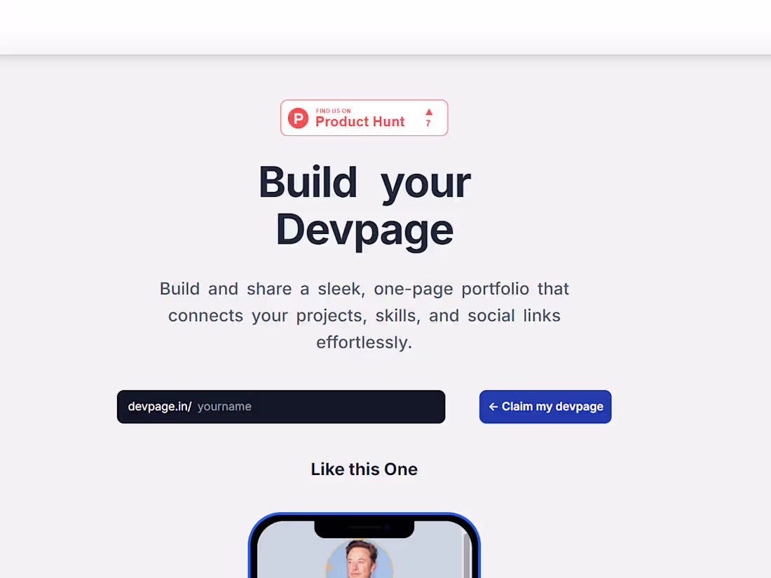 Cover image for Devpage