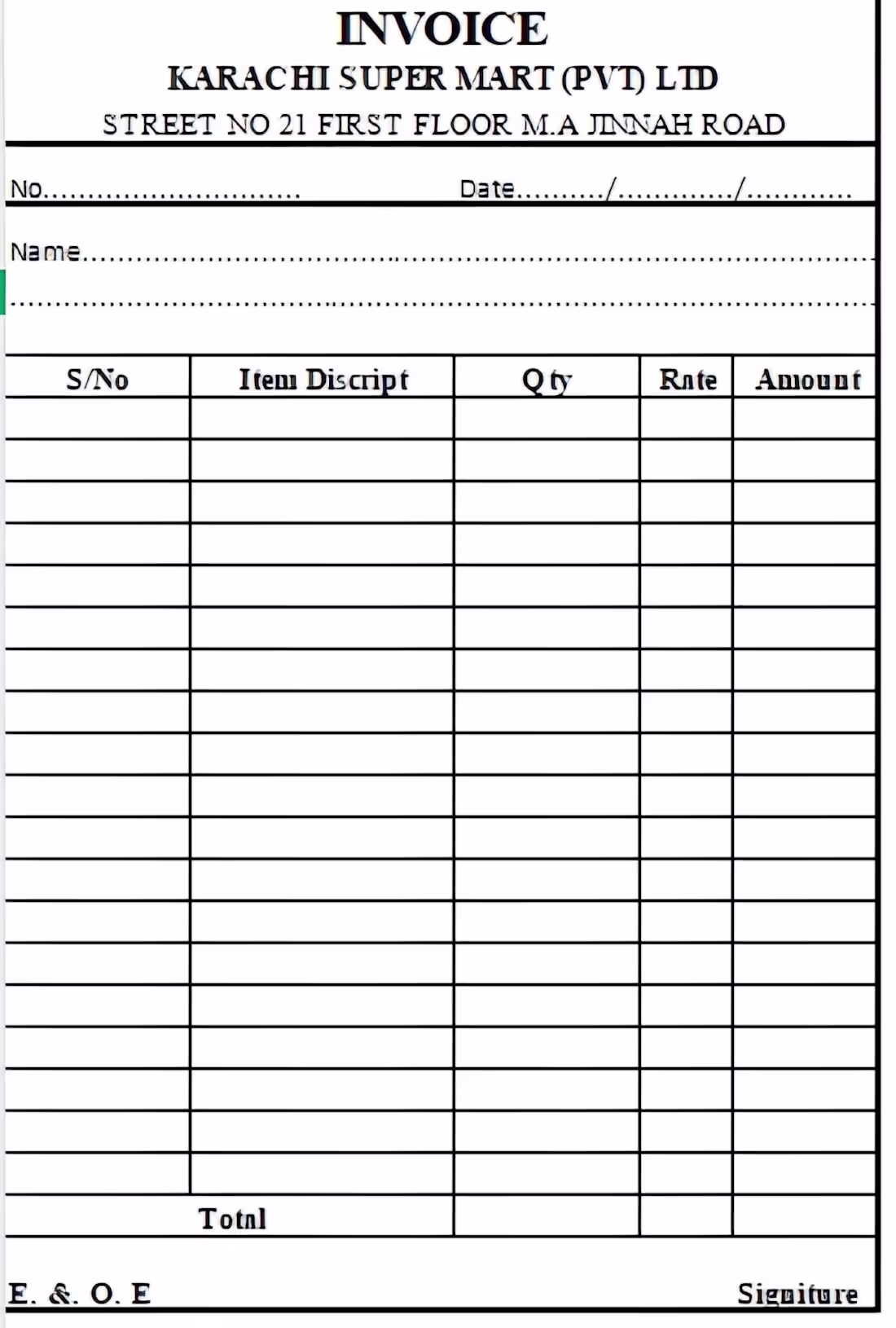 Cover image for Bill invoice