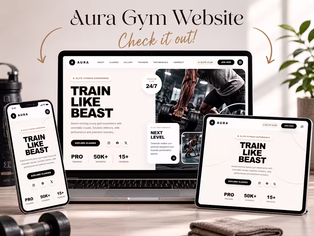Cover image for A modern and high-energy gym