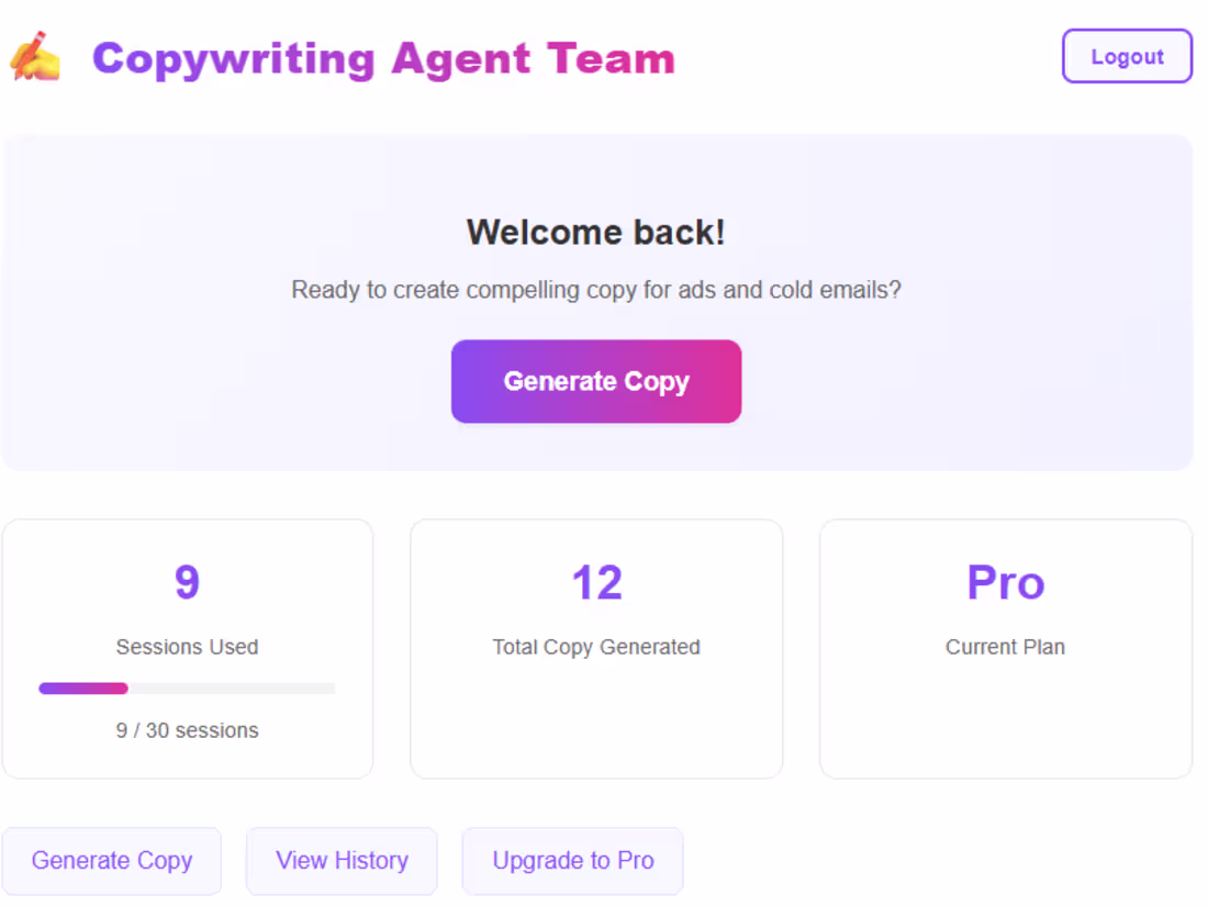 Cover image for Copywriting Agent - Professional Copy for Ads and Cold Emails