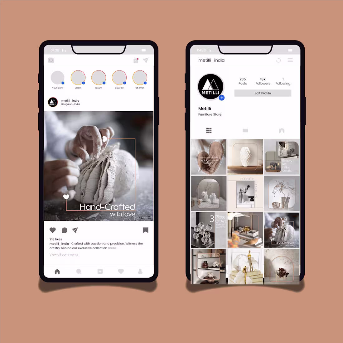 Cover image for Instagram Grid for a Luxury Home décor and Interior Brand