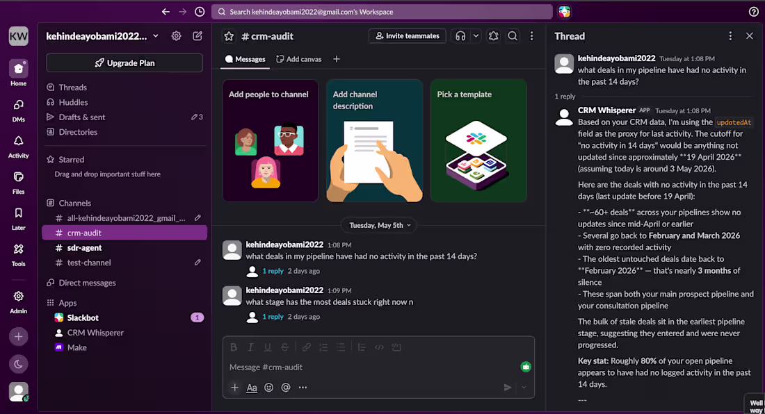 Cover image for Built a Slack-connected AI agent