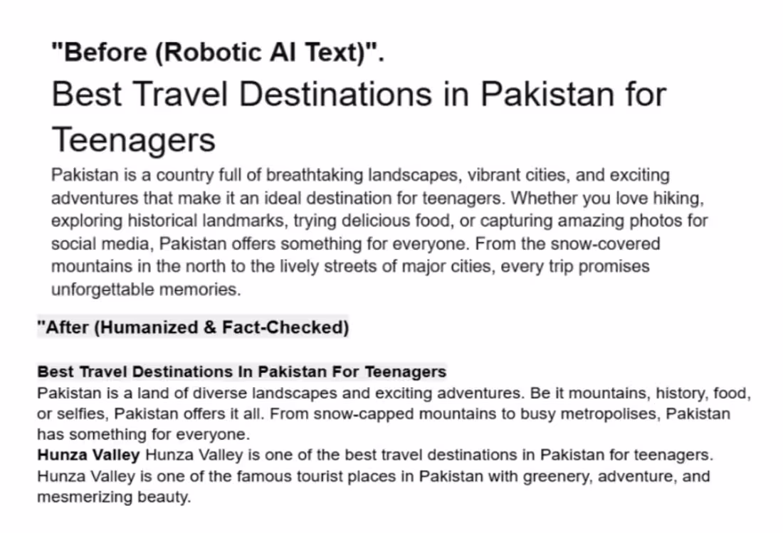 Cover image for AI Content Editing — Lifestyle & Travel Niche