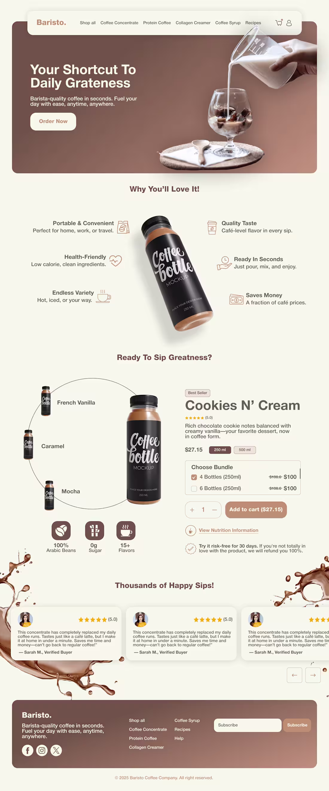 Cover image for Baristo DTC Landing Page