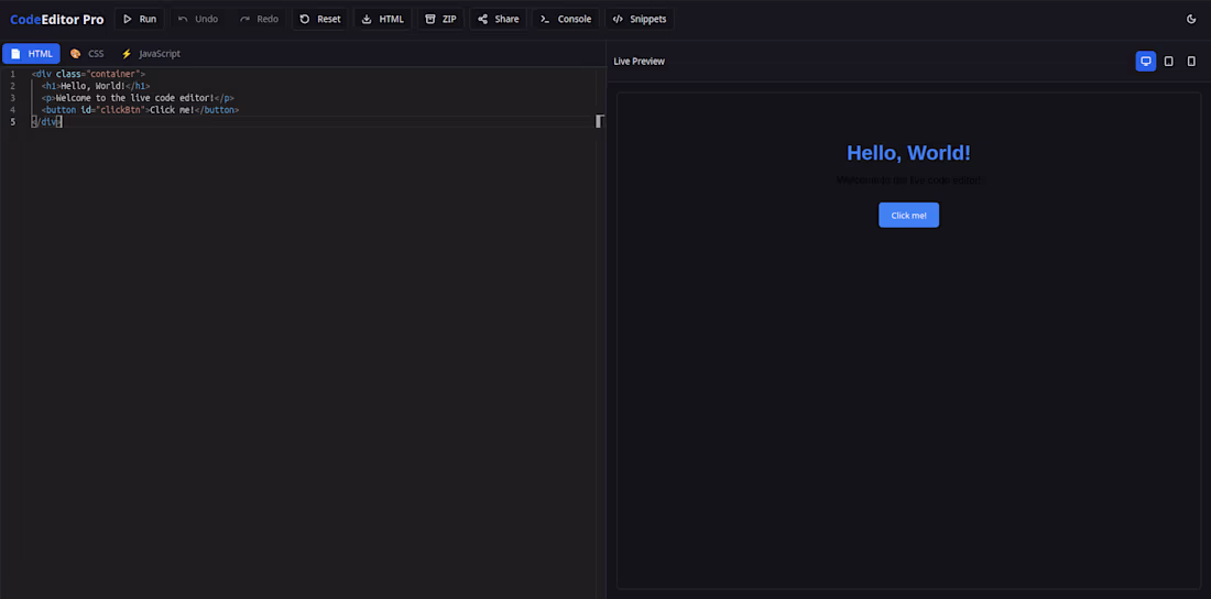 Cover image for Development of CodeEditorPro Online Code Editor