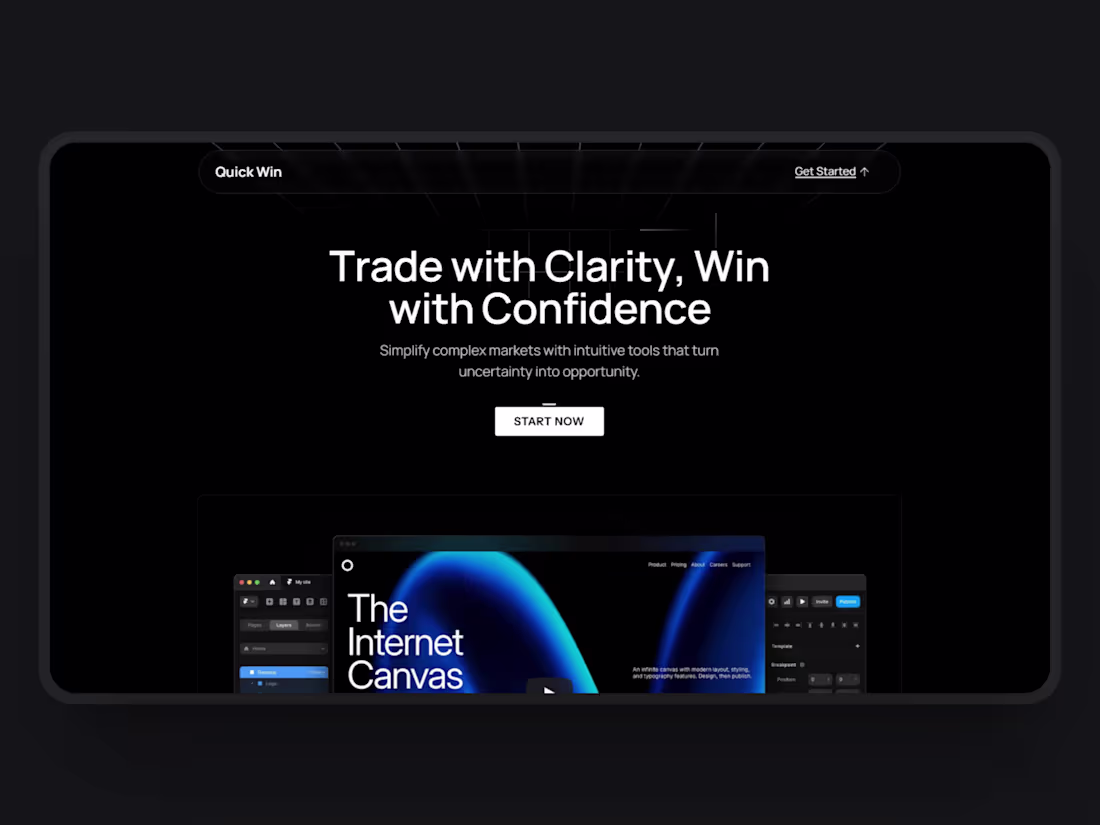 Cover image for Quick Win Trading Platform Website Design