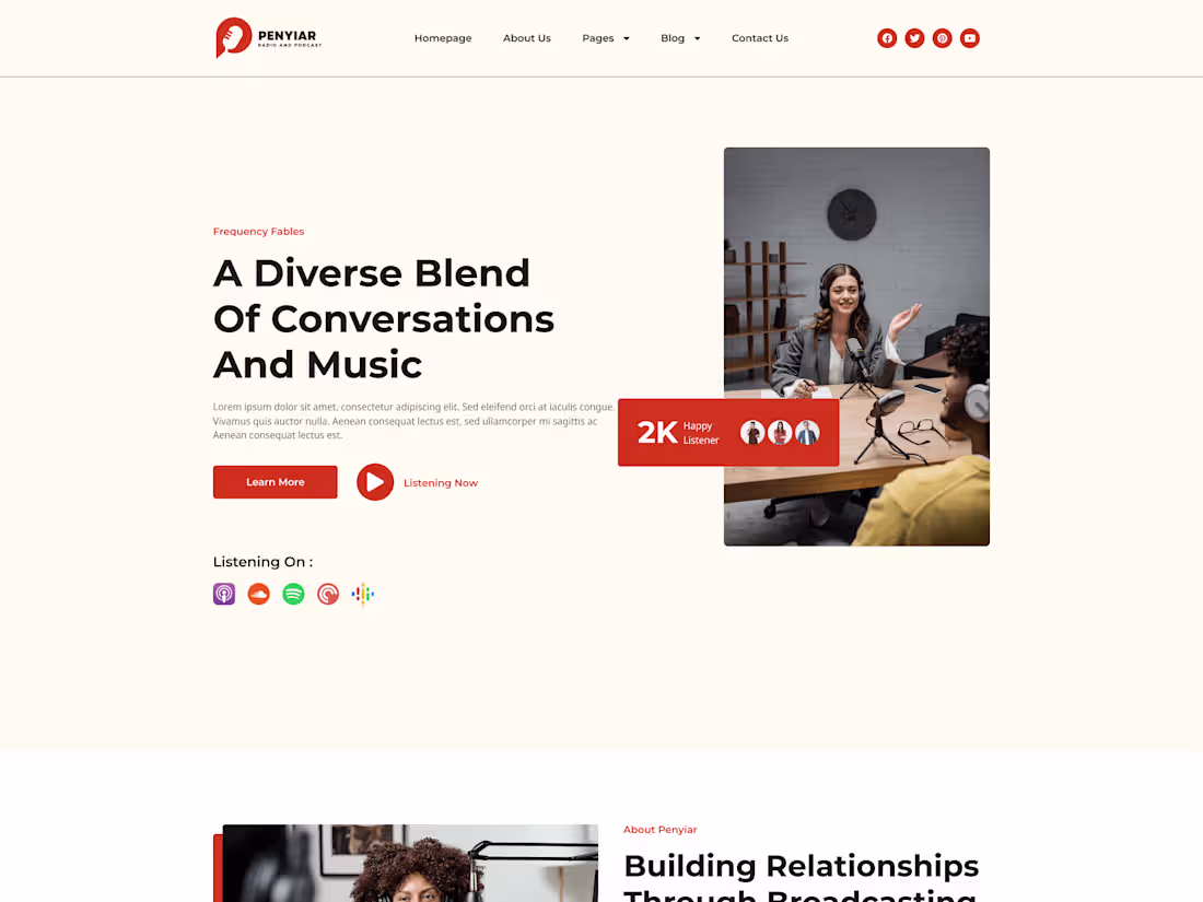 Cover image for Engaging Media & Entertainment Website UI Design 