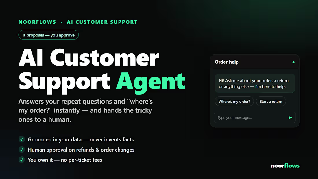 Cover image for Governed AI Support Agent (web