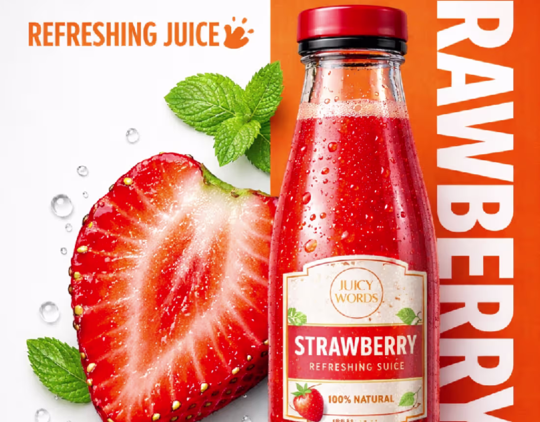 Cover image for strawberry juice (100% natural)🍓